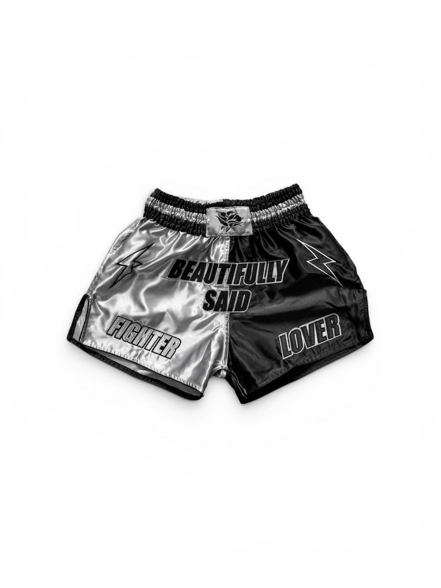 Coup De Foudre Muay Thai Shorts - Black / Grey