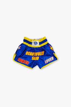 Coup De Foudre Muay Thai Shorts - Blue/Yellow