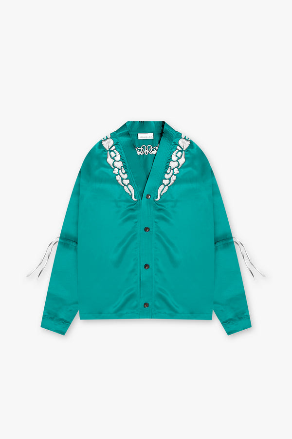 Satin Fighter Shirt - Emerald