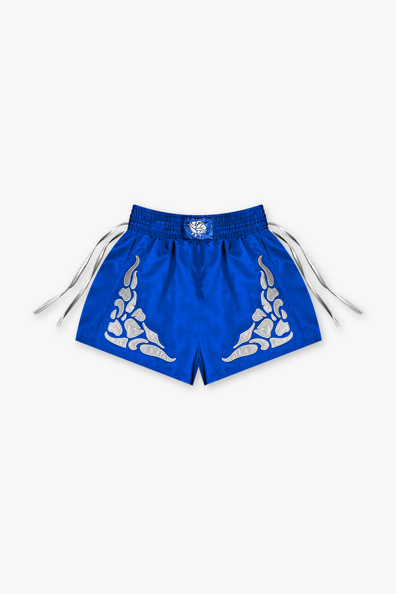 Satin Fighter Shorts - Sapphire