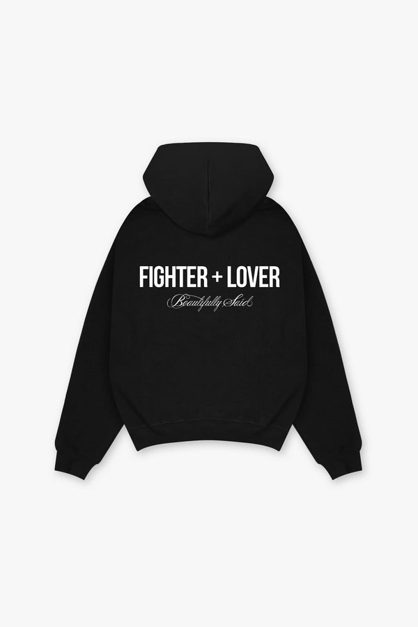 Fighter & Lover Pullover Hoodie - Black