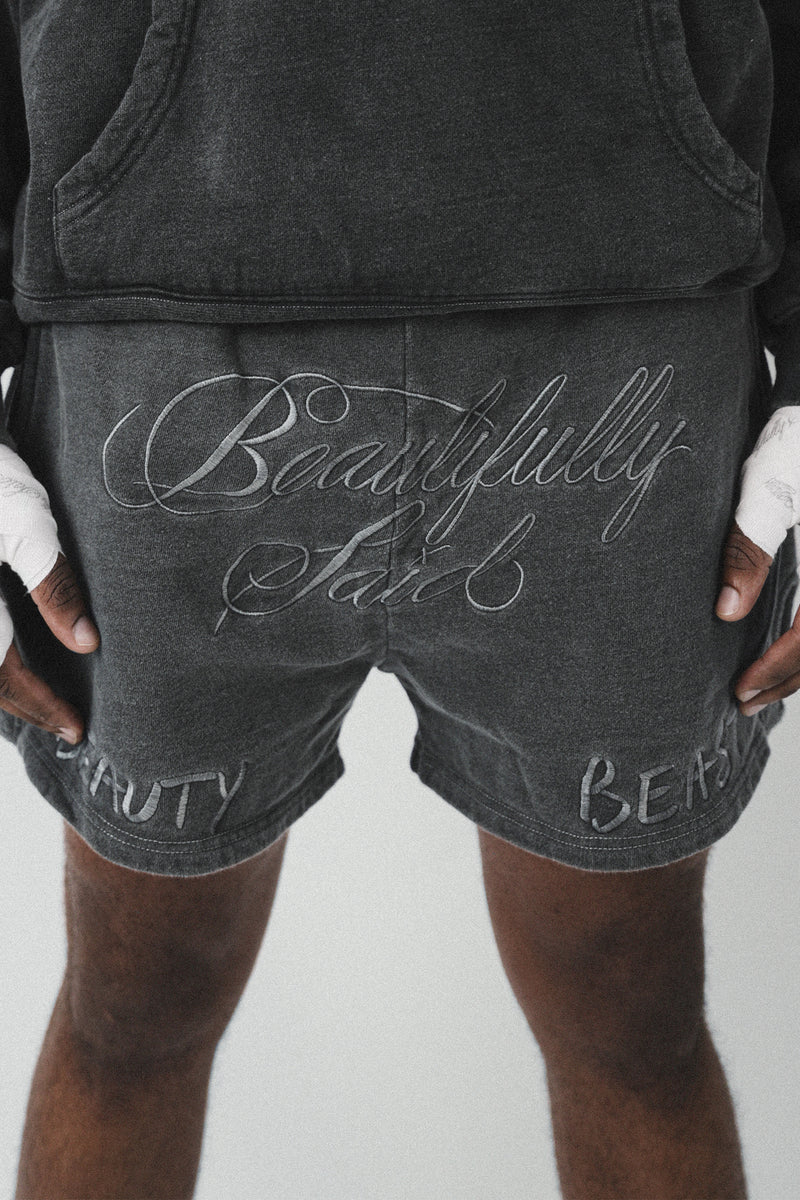 Fundamental Muay Thai Shorts - Washed Grey