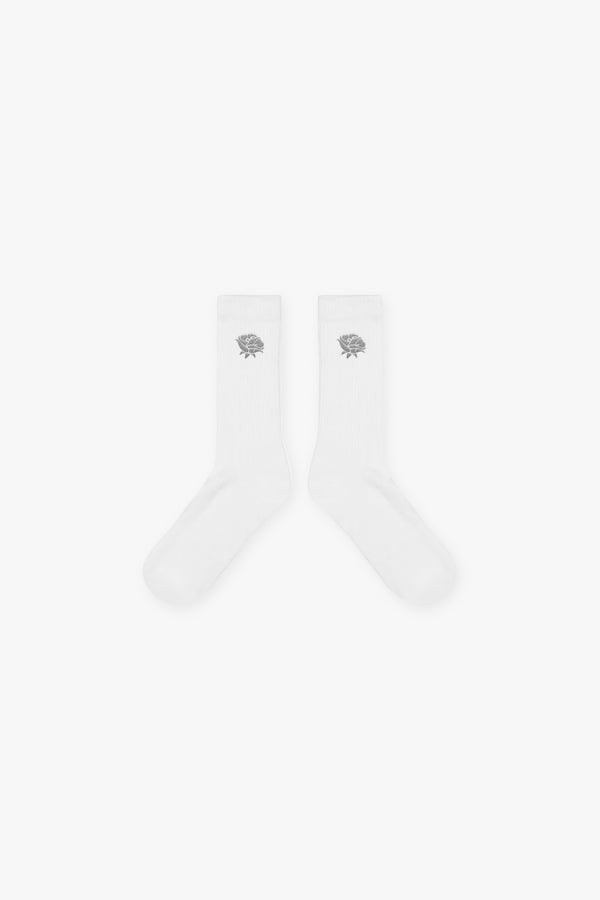 Rose Socks - White