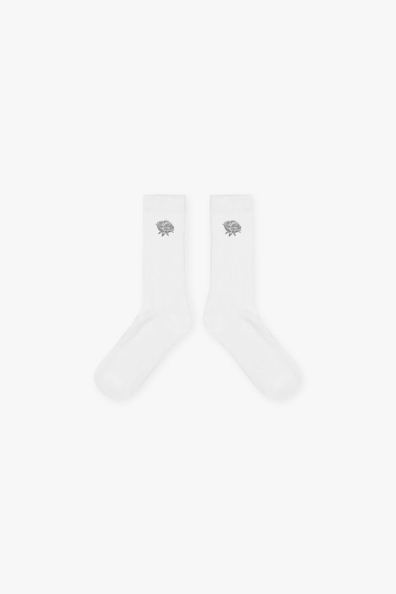 Rose Socks - White