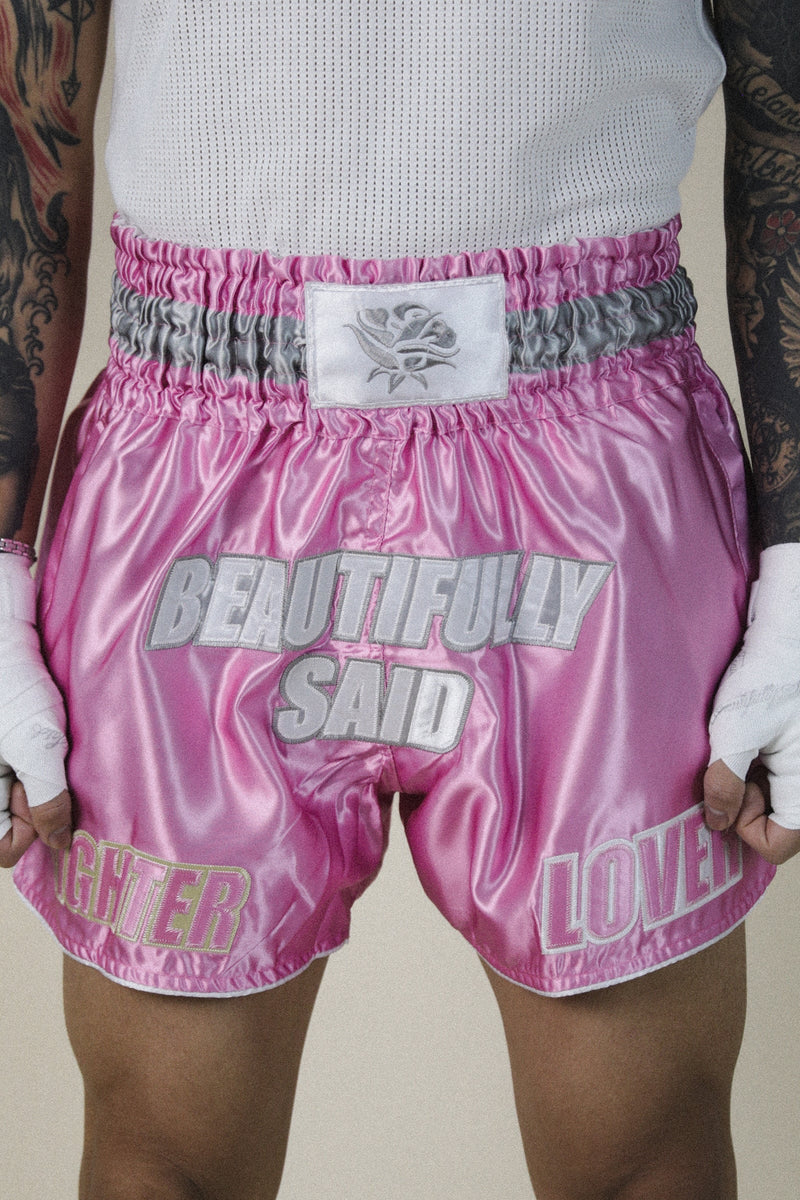 Coup De Foudre Muay Thai Shorts - Pink