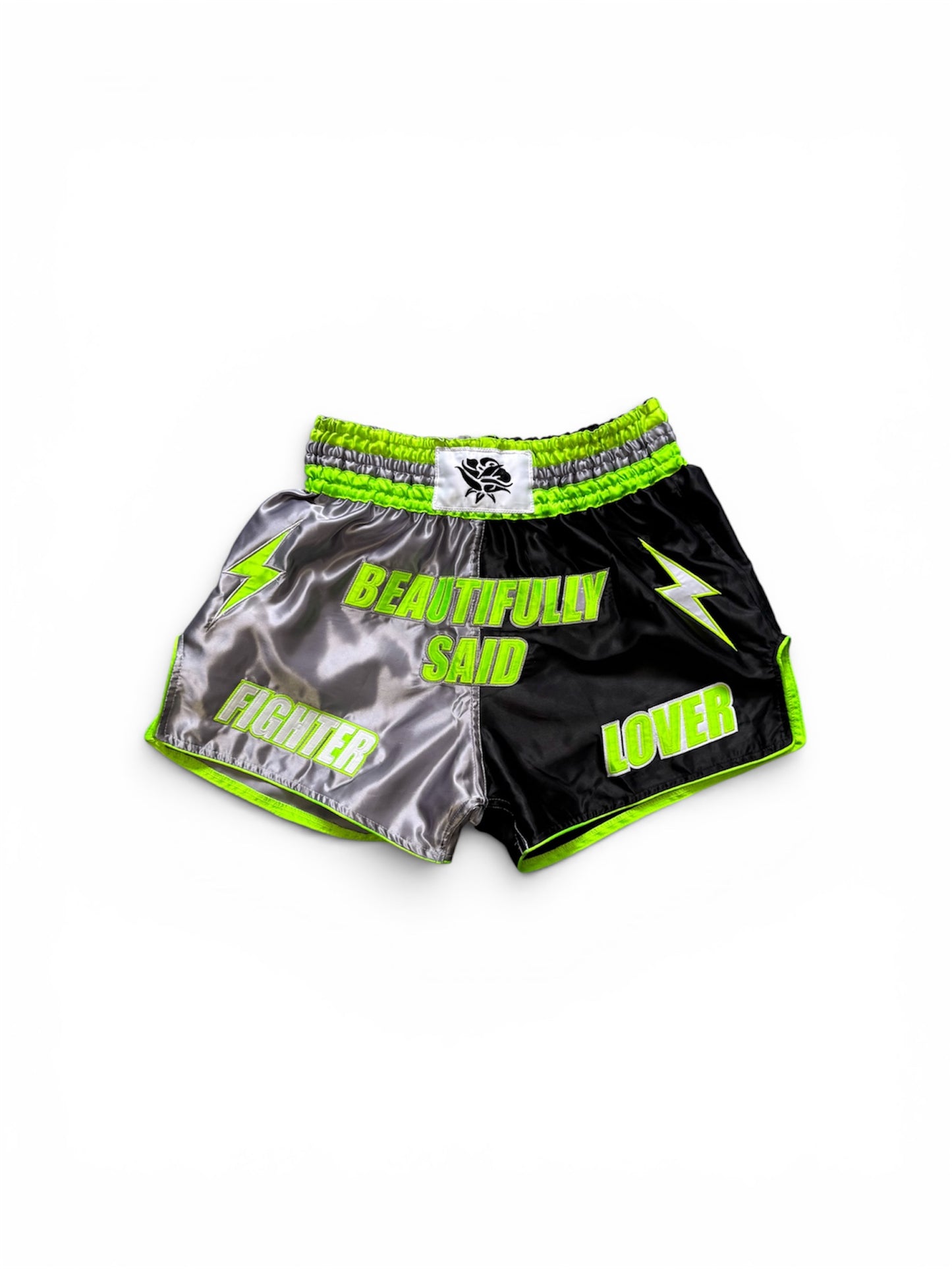 Coup De Foudre Muay Thai Shorts - Black / Neon